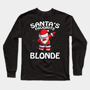 Santas Favorite Blonde Christmas Long Sleeve T-Shirt